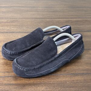 UGG Men's Alder Slip-On Wool Insole Black Suede US11 EU44 1003419